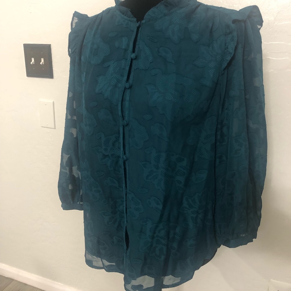 Lauren Conrad Ruffle Blouse NWT